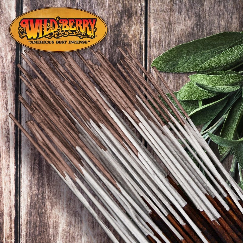 Wild Berry Incense Sticks - Sage & Santo - Green Woody Fragrance with Sage and Cedarwood - Hand Dipped in The USA (100 Count) - Image 2